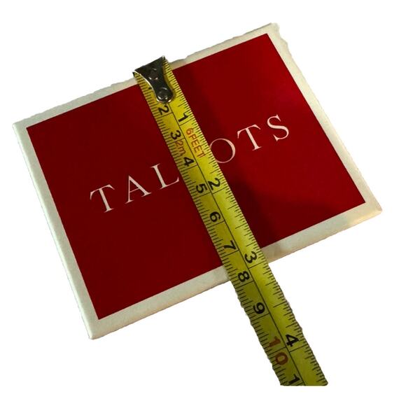 Talbots gift box small rectangle red white Christmas Holiday Birthday ~ 4 X 3 - Picture 5 of 5